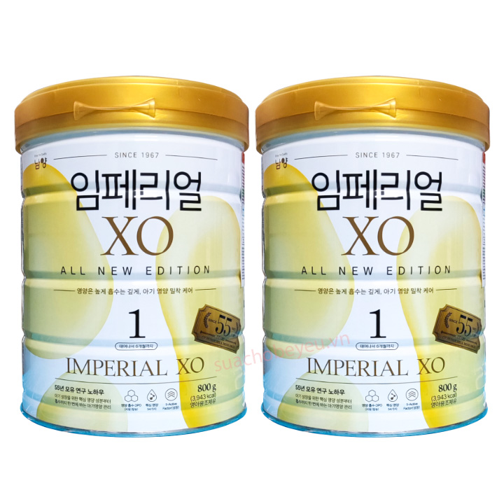 Combo 2 lon Sữa XO số 1 nội địa Hàn Quốc lon 800g cho trẻ 0-6 tháng tuổi