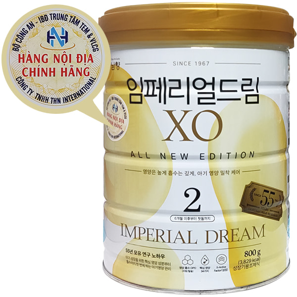 Sữa XO số 2 nội địa Hàn Quốc lon 800g cho trẻ 6-12 tháng tuổi