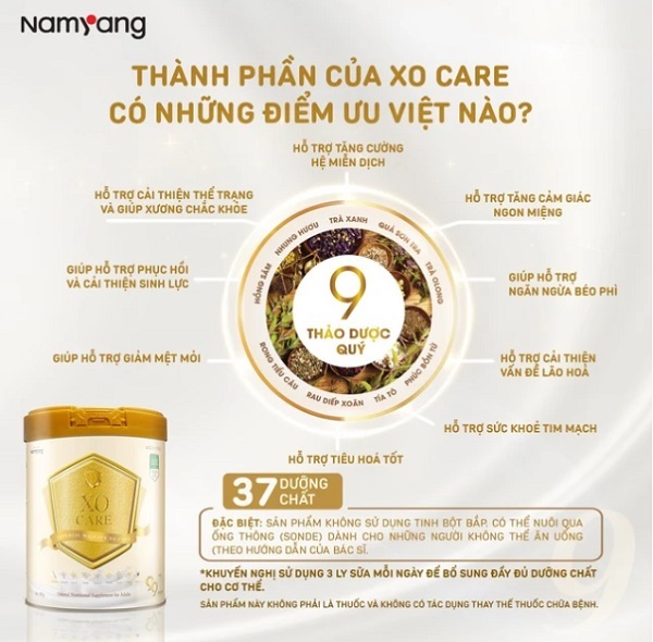 Sữa bột XO Care lon 800g Hàn Quốc cho người lớn