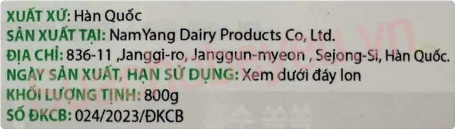 Sữa XO số 2 nội địa Hàn Quốc lon 800g cho trẻ 6-12 tháng tuổi