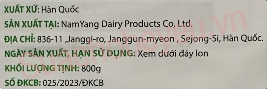 Sữa XO số 3 nội địa Hàn Quốc lon 800g cho trẻ 12-24 tháng tuổi