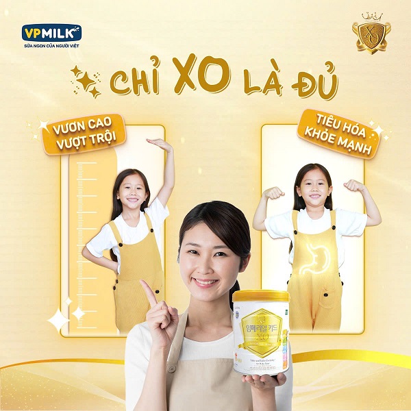 Sữa bột XO Kid lon 800g cho trẻ 2-15 tuổi