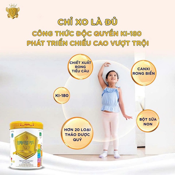 Sữa bột XO Kid lon 800g cho trẻ 2-15 tuổi