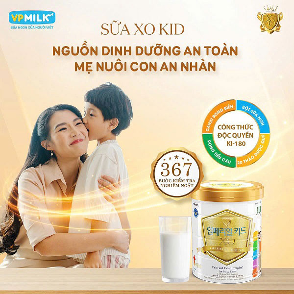 Sữa bột XO Kid lon 800g cho trẻ 2-15 tuổi
