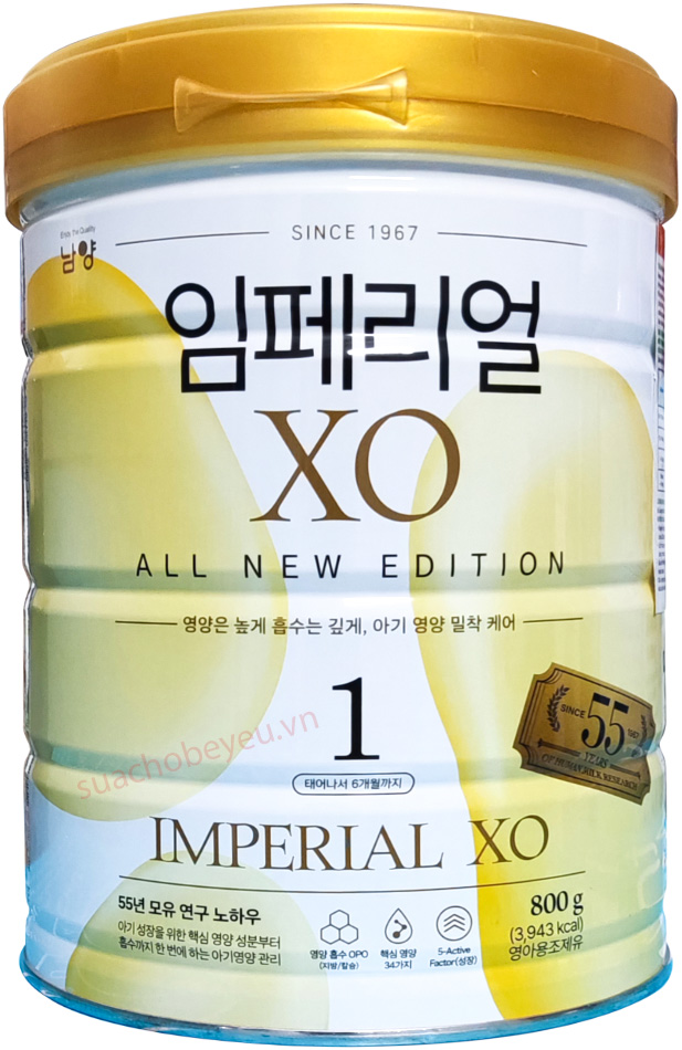 Sữa XO số 1 nội địa Hàn Quốc lon 800g cho trẻ 0-6 tháng tuổi