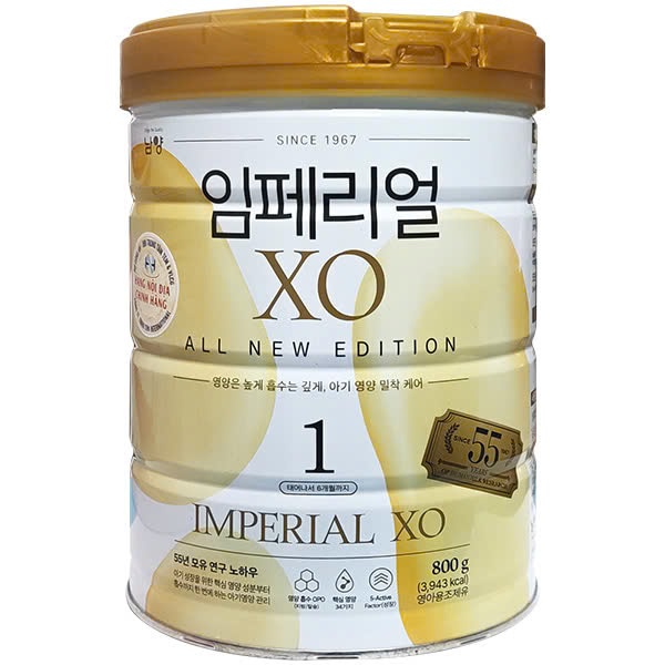 Sữa XO số 1 nội địa Hàn Quốc lon 800g cho trẻ 0-6 tháng tuổi
