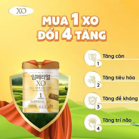 Sữa XO số 2 nội địa Hàn Quốc lon 800g cho trẻ 6-12 tháng tuổi
